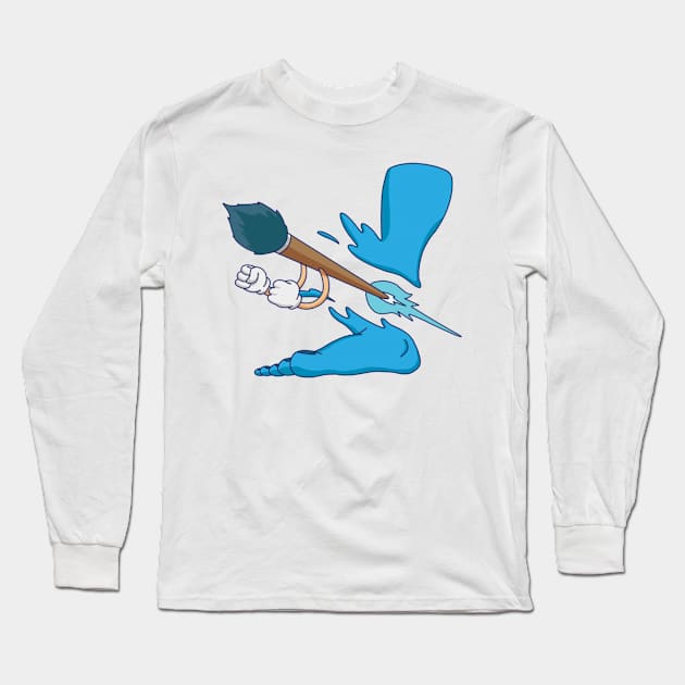 Foot Brush Long Sleeve T-Shirt by UnitMee